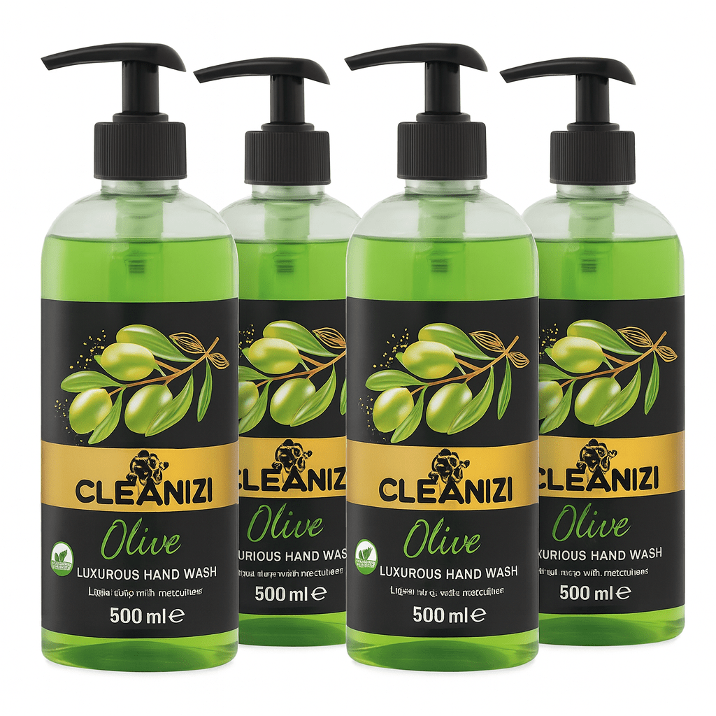 Cleanizi Handzeep - Olijf - 4x 500ml - Hydraterende Werking - Vegan - TEKZEN