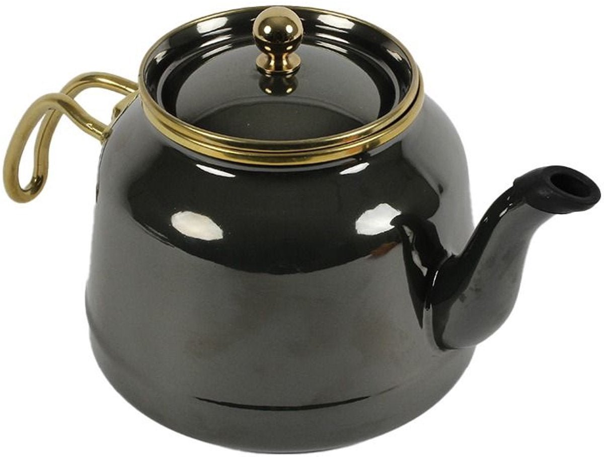 Ferveo Dawa Theepot Set - 1,0L / 2,5L - Zwart/Goud - TEKZEN