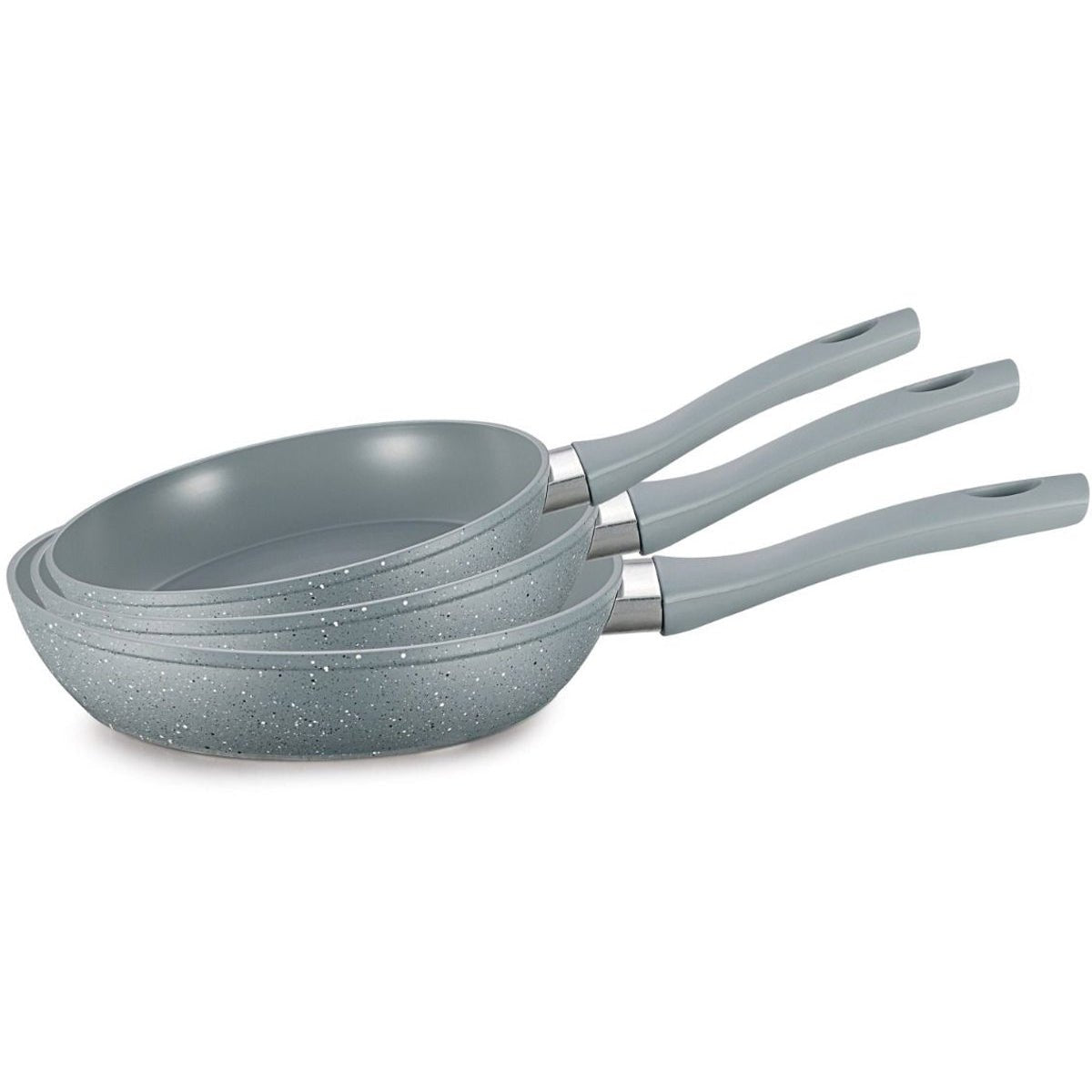 Ferveo Nova Koekenpanset - Inductie - Ø20, Ø24, Ø28 cm - Grijs - TEKZEN