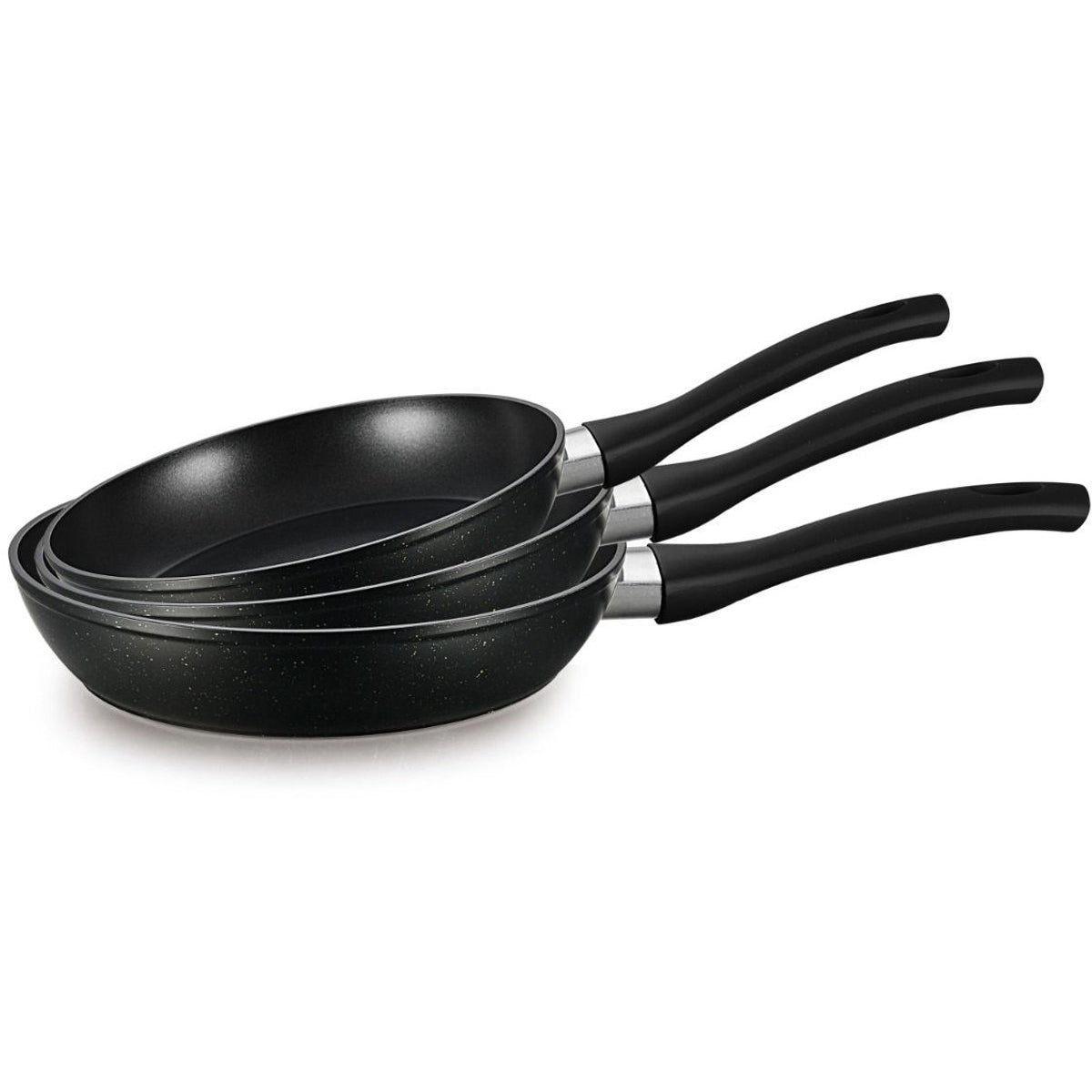 Ferveo Nova Koekenpanset - Inductie - Ø20, Ø24, Ø28 cm - Zwart/Goud - TEKZEN