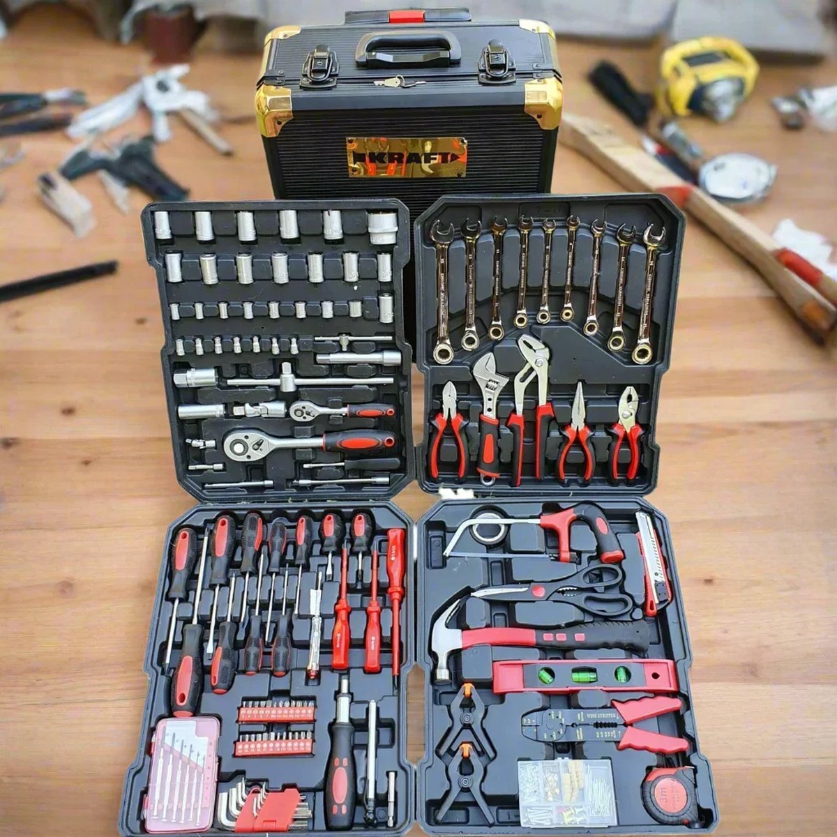 Fischer Kraft Gereedschapskoffer 619 - delig - Trolley - Telescopisch Handvat - TEKZEN