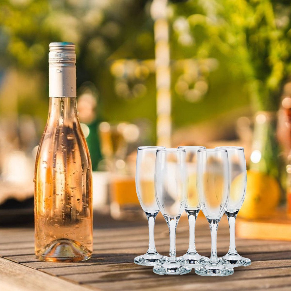 Glozini Champagneglazen - Set van 6 - Champagne Glazen - TEKZEN