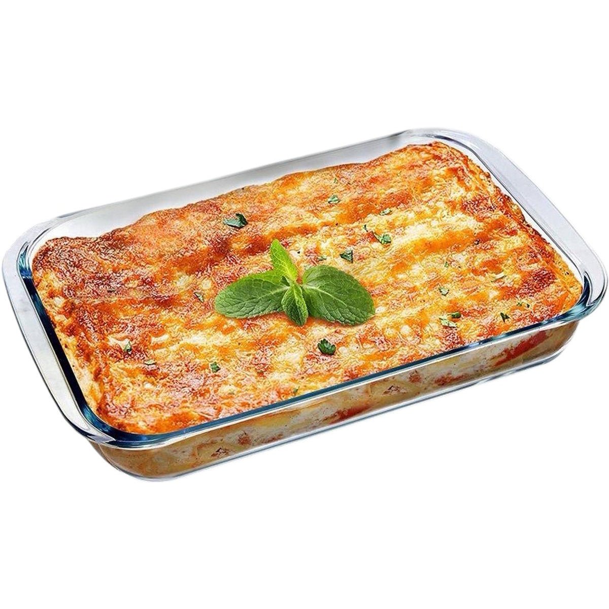 Glozini Glazen Ovenschaal - 3L - 39cm x 24cm - TEKZEN