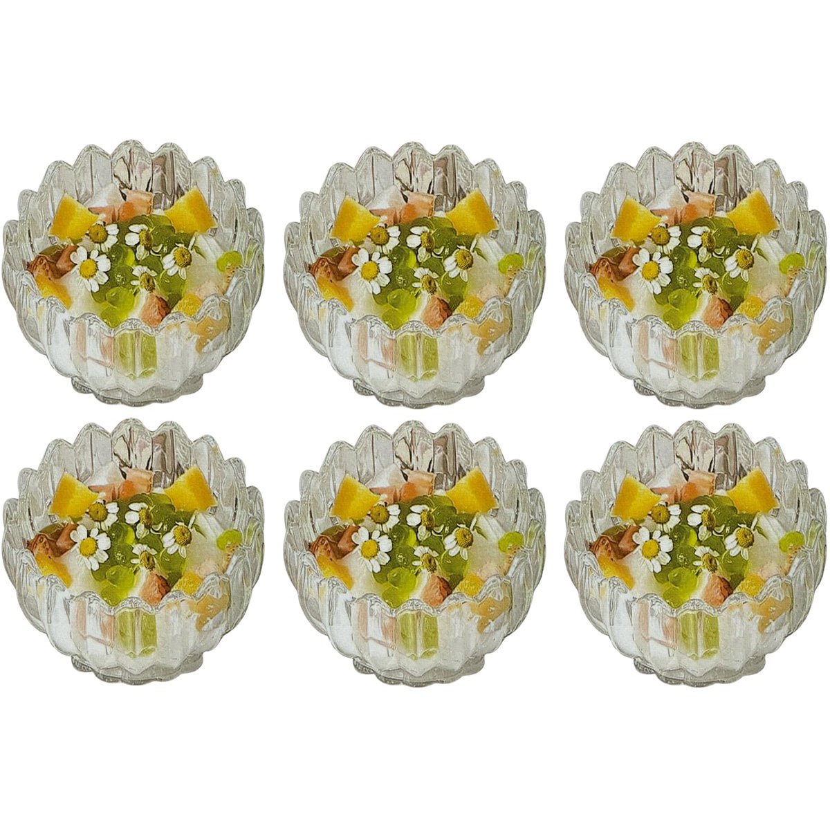 Glozini Jessica Dessert Schaaltjes - Set van 6 - IJscoupe - IJsbeker - TEKZEN