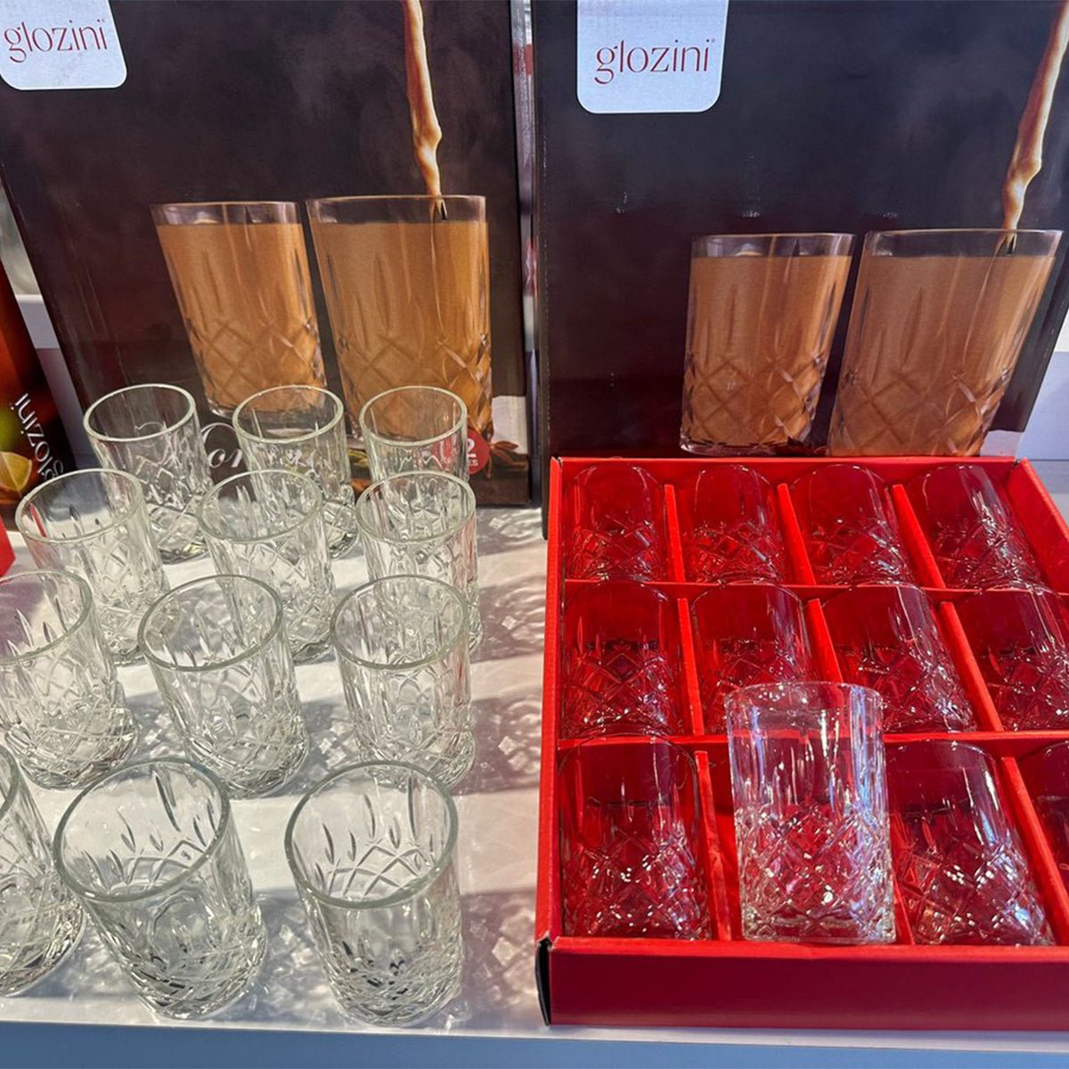 Glozini - Marokkaanse Theeglazen - Morano Tumbler - Set van 12 Glazen - 200ml - Thee & Koffieglazen - TEKZEN