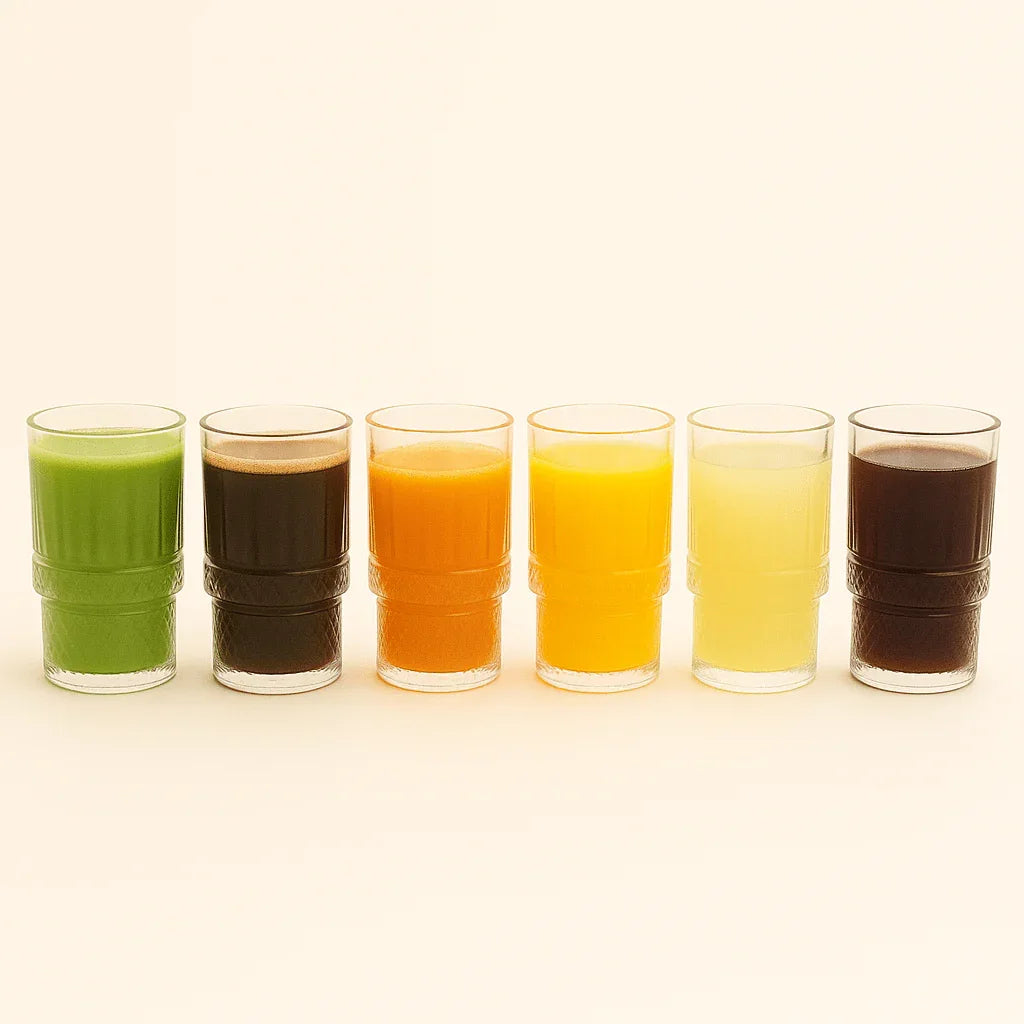 Glozini Mykonos - Geribbelde Longdrinkglazen - 330ml - Set van 6 - Cocktailglazen - IJskoffieglazen - Drinkglazen - TEKZEN
