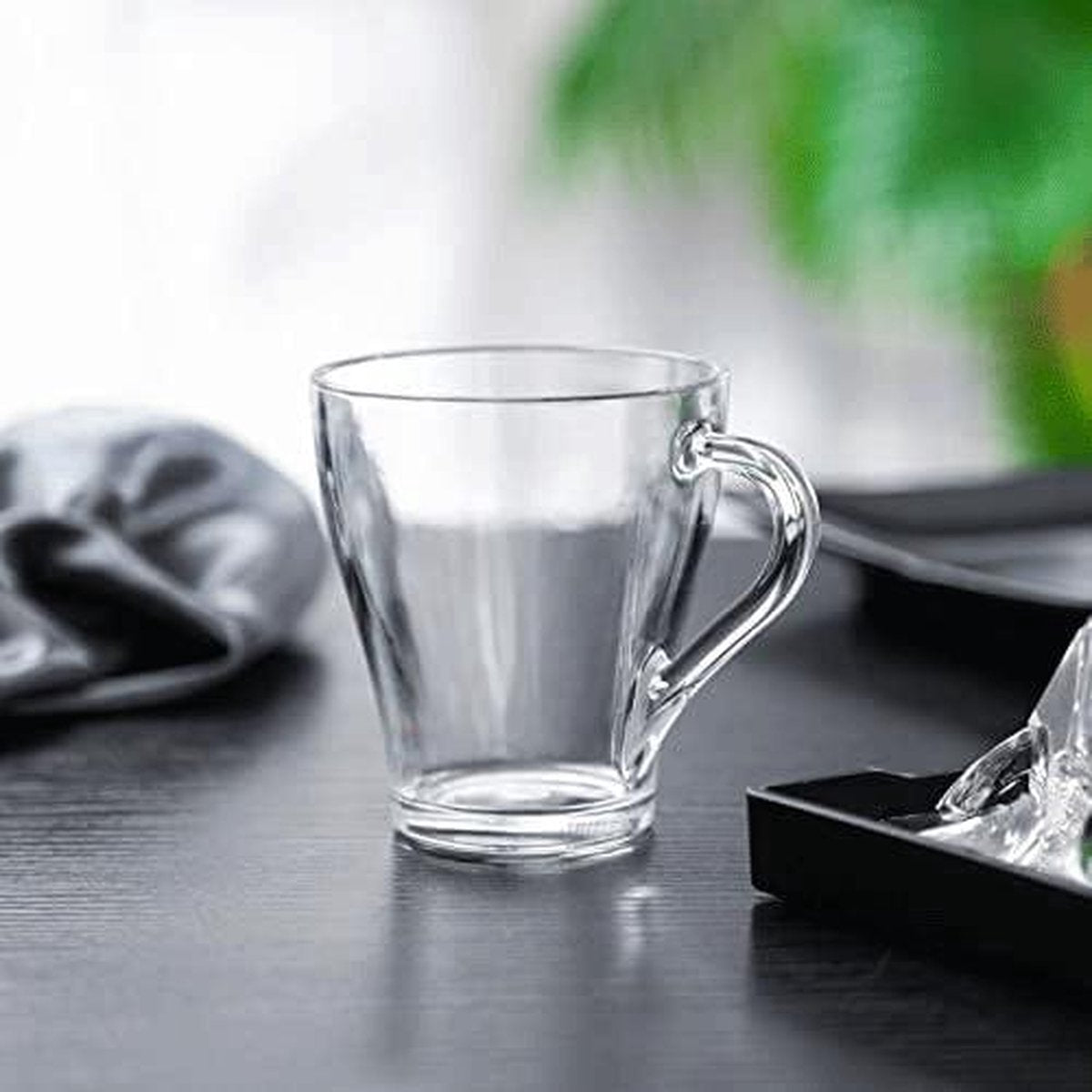 Glozini Theeglazen met Oor - 250ml - Set van 6 - Theeglas - Theekopjes - Theeglas - TEKZEN