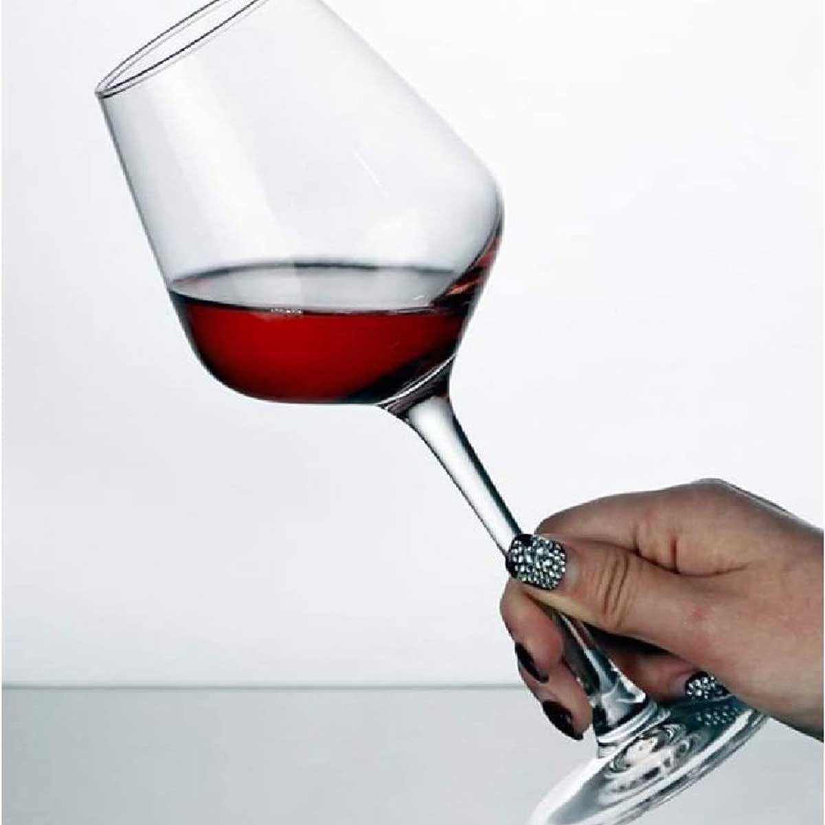 Glozini Wijnglas - Set van 6 - 360ml - Stijlvolle & Duurzame Wijnglazen - TEKZEN