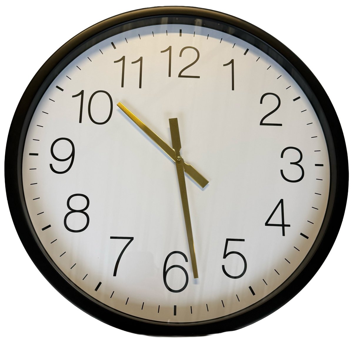 Hauskraft Wandklok - 45cm - Zwart/Goud - Decoratieve Klok - TEKZEN