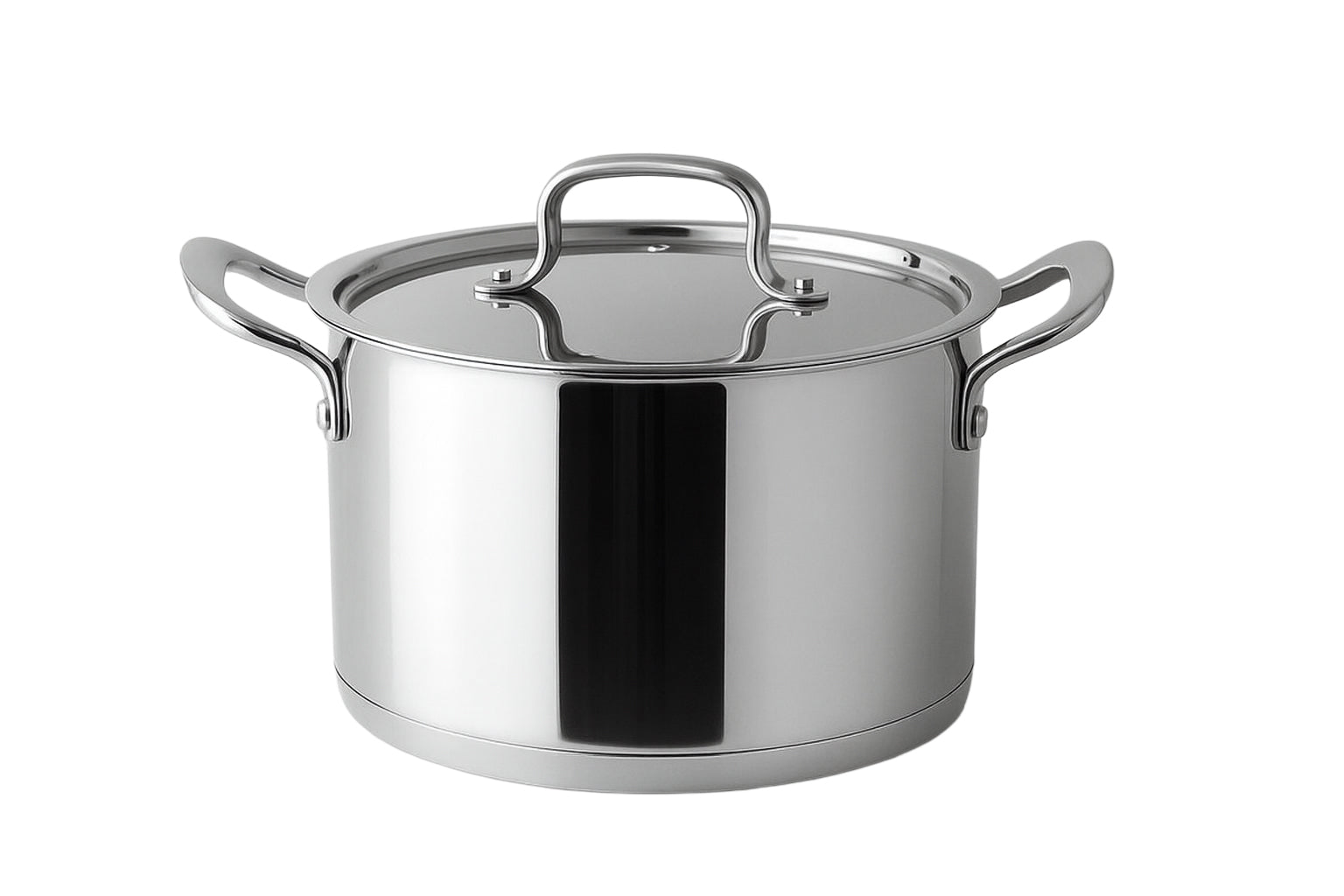 Almina Kookpan met Glazen Deksel - 24cm - 6L - Edelstaal - Zilver