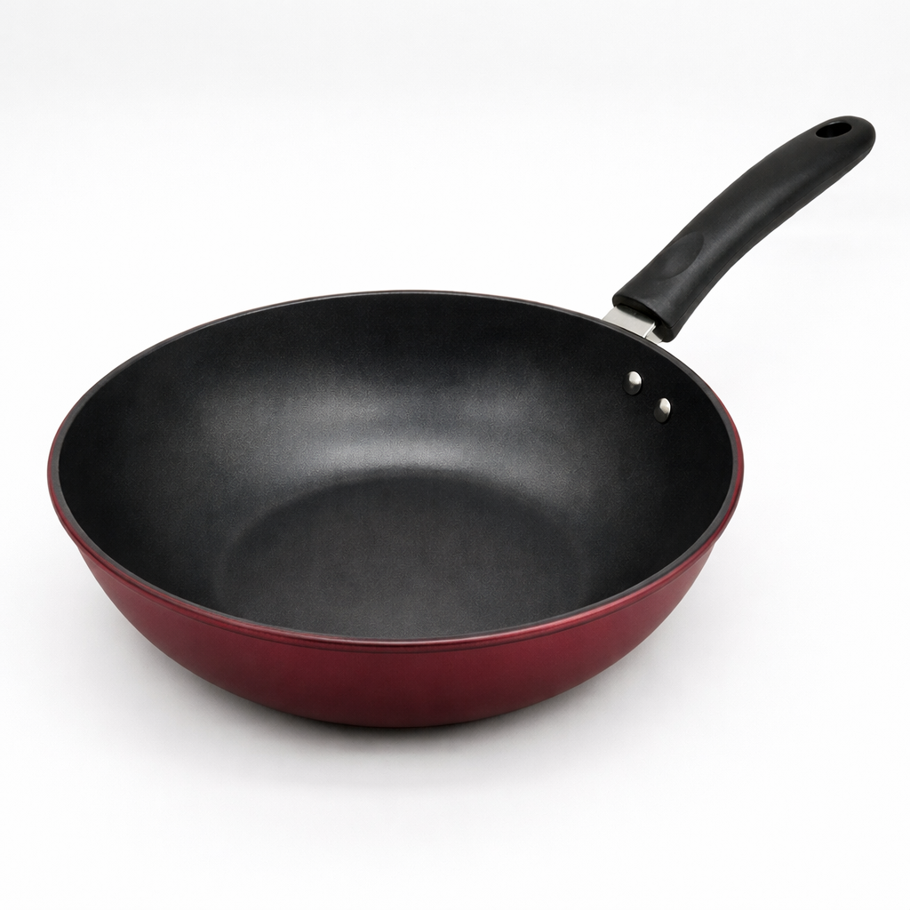 Kadirelli Wokpan - 34cm - Rood - PFAS-Vrij - Inductie