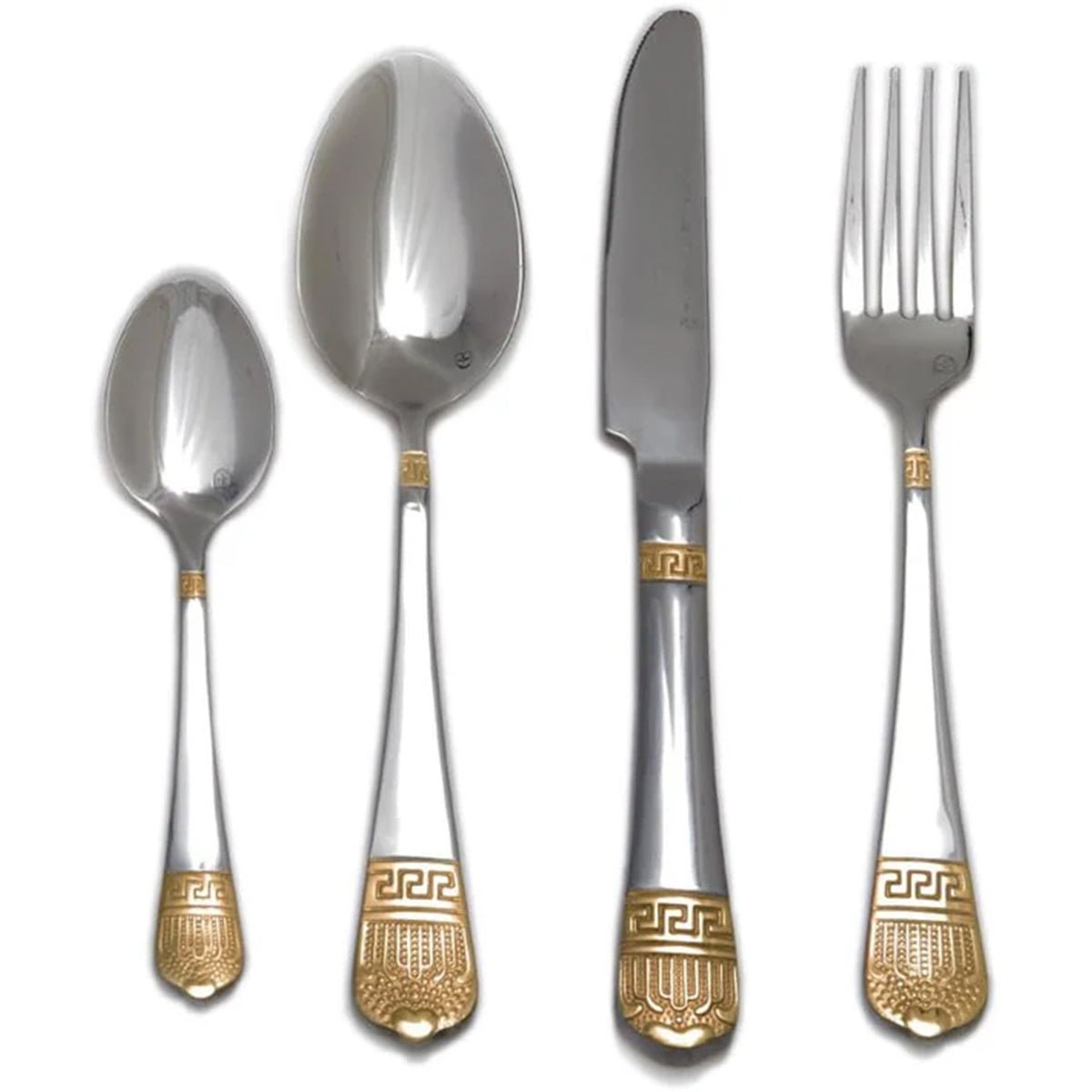 Kadirelli Bestekset - 24 - delig - Zilver / Goud - RVS - Voor 6 Personen - TEKZEN