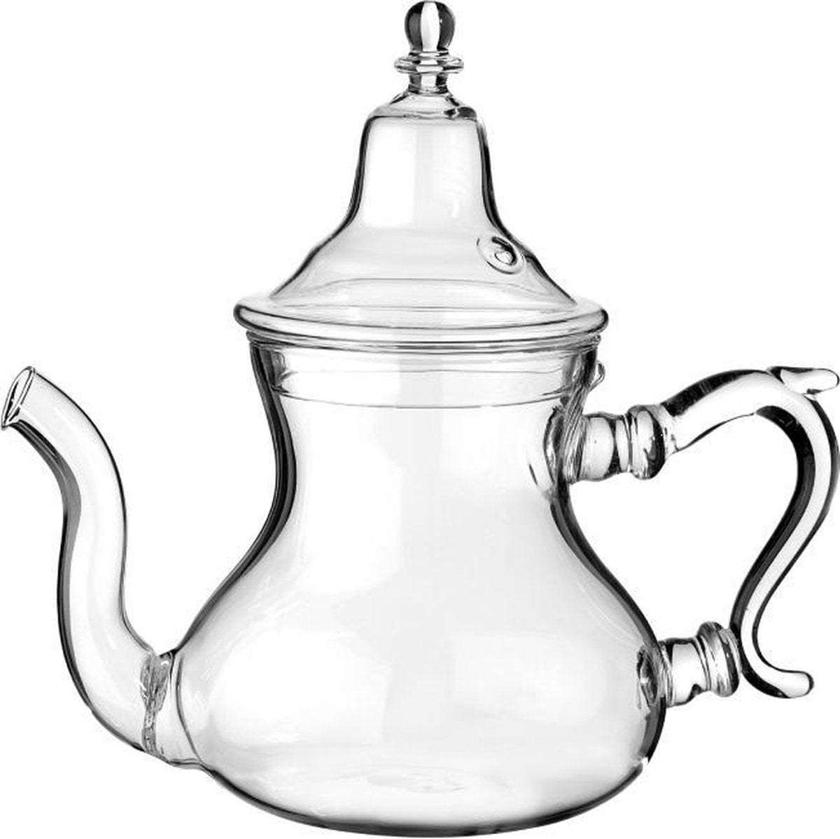 Kadirelli Glazen Theepot met Filter en Theelicht Warmhouder Set - Borosilicaat Glas - RVS Zeef - 1.5L - TEKZEN