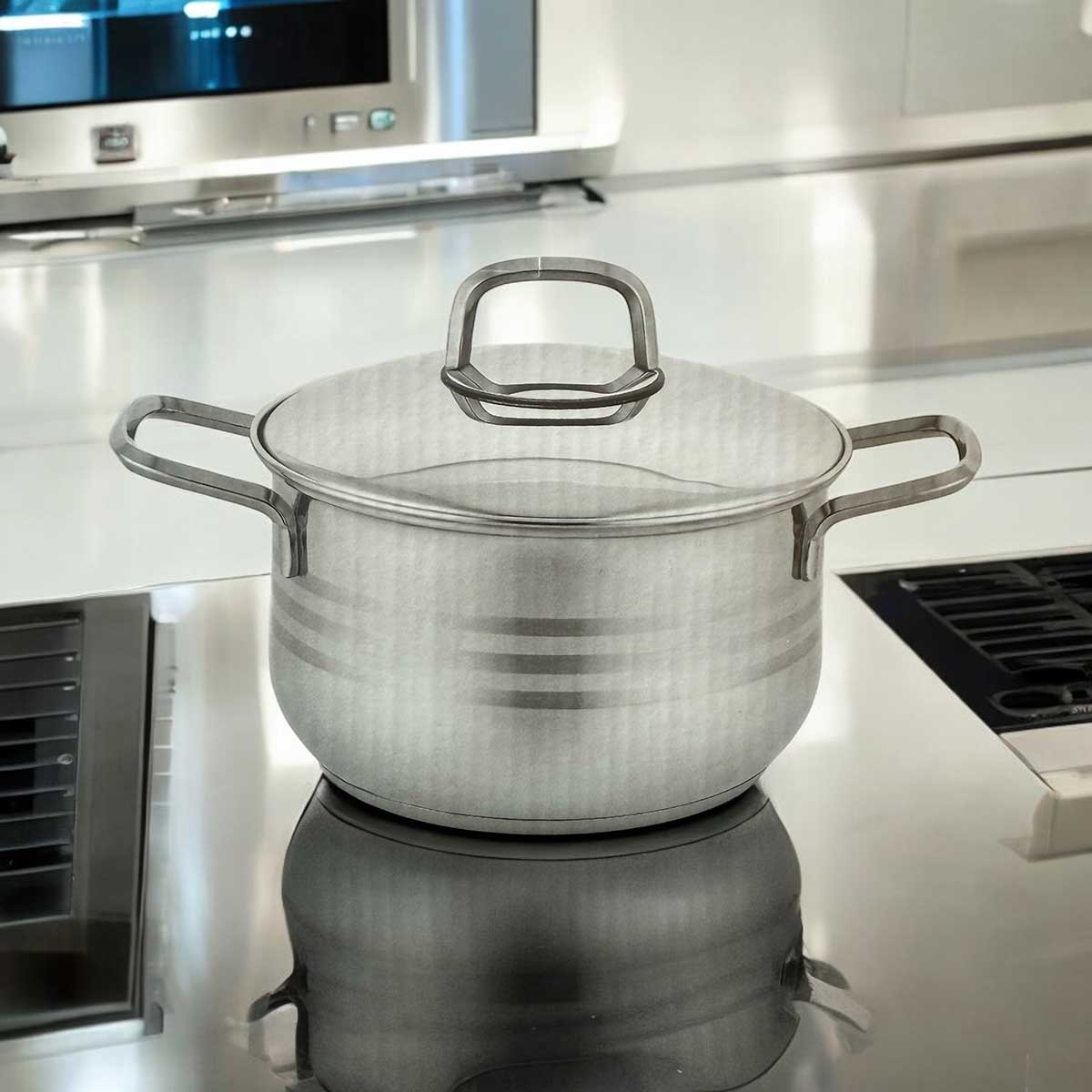 Kadirelli Kookpan met Deksel - 26cm - RVS - Inductie - TEKZEN