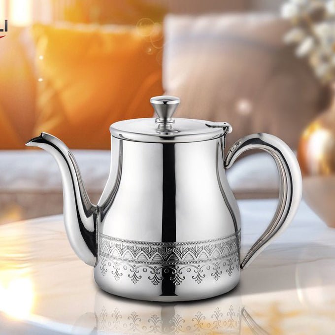 Kadirelli Theepot K282 - Zilver - RVS - 1.2 Liter - Inductie - Turkse & Marokkaanse Theepotten - TEKZEN