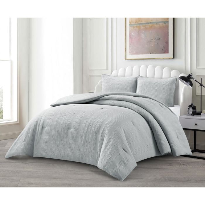 Lavella Afet Bedsprei Set, 3-delig, Grijs, 240x250 cm – bedspreiset