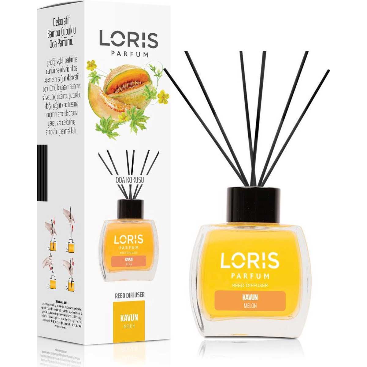 Loris Parfum - Geurstokjes - Melon - 120ml - TEKZEN