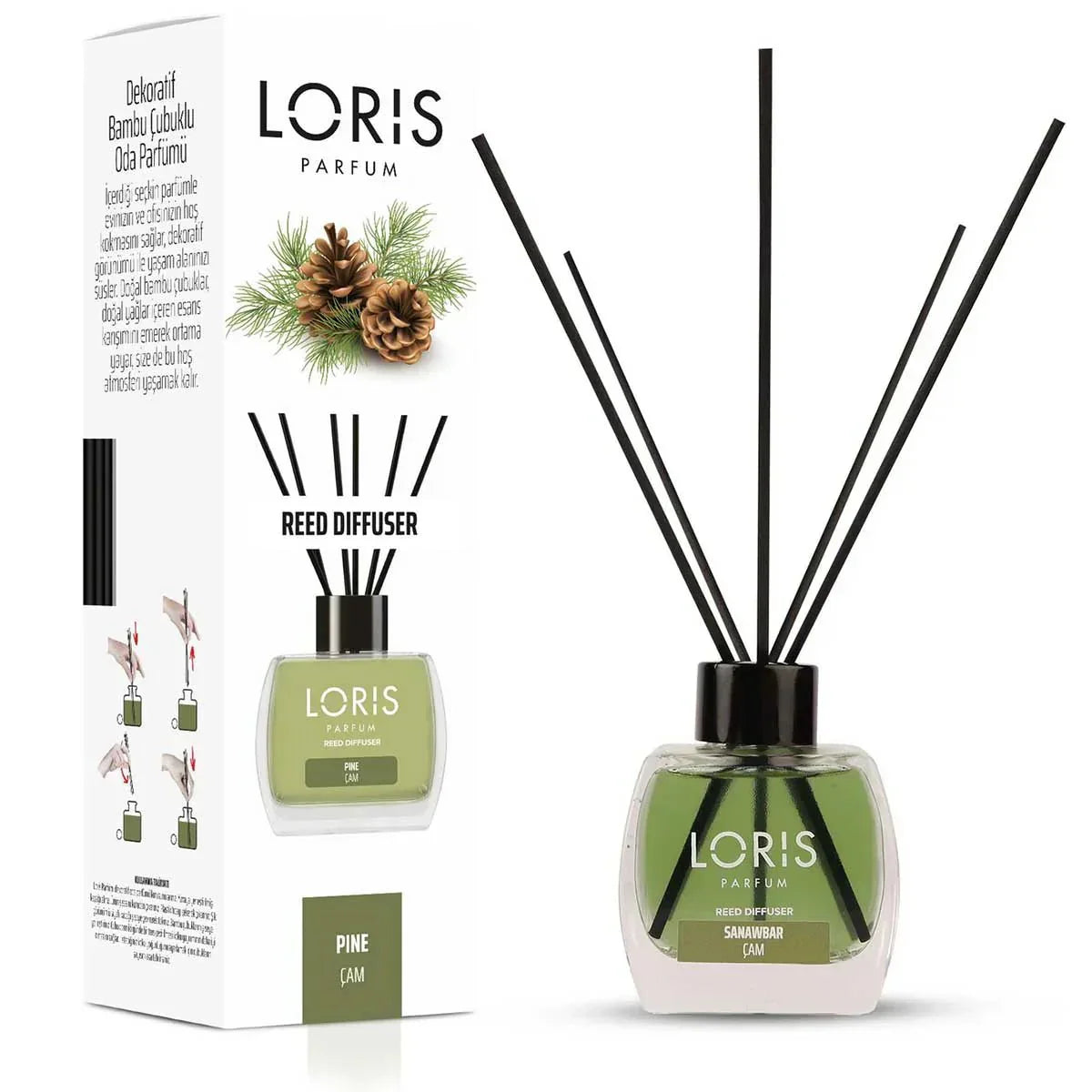 Loris Parfum - Geurstokjes - Sanawbar - 120ml - TEKZEN
