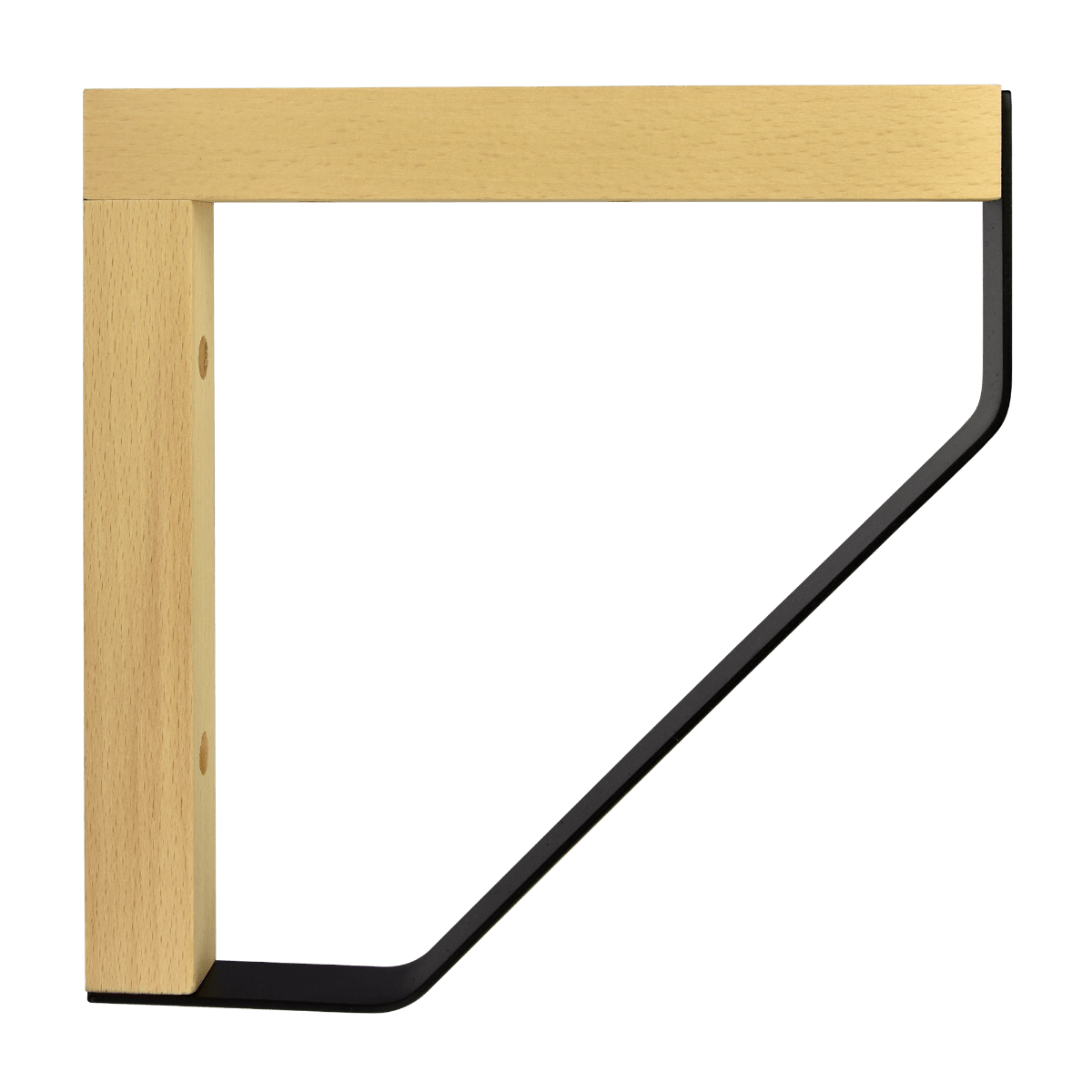 Maclean Plankdrager Spec. Driehoek - 2 stuks - 202 x 202mm - Hout / Metaal - Zwart - Plankdragers - TEKZEN