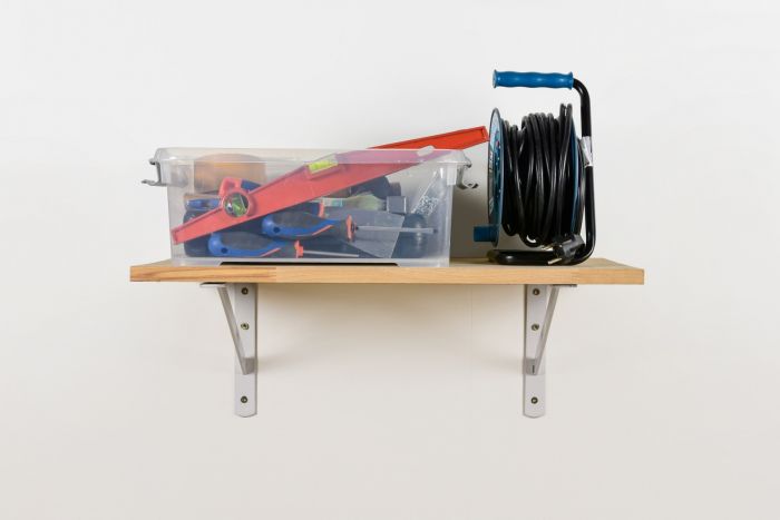 Maclean Plankdrager Wit - 2 stuks - 270 x 395mm - Epoxystaal - Plankdragers - TEKZEN