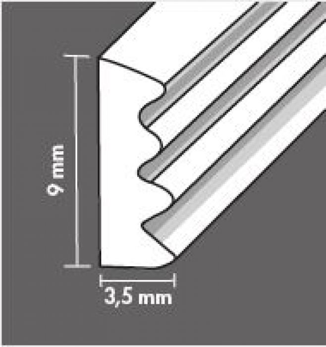 Maclean Zelfklevend Tochtband E - Profiel - Wit - 9mm x 4mm x 7,5m - Tochtstrip - TEKZEN