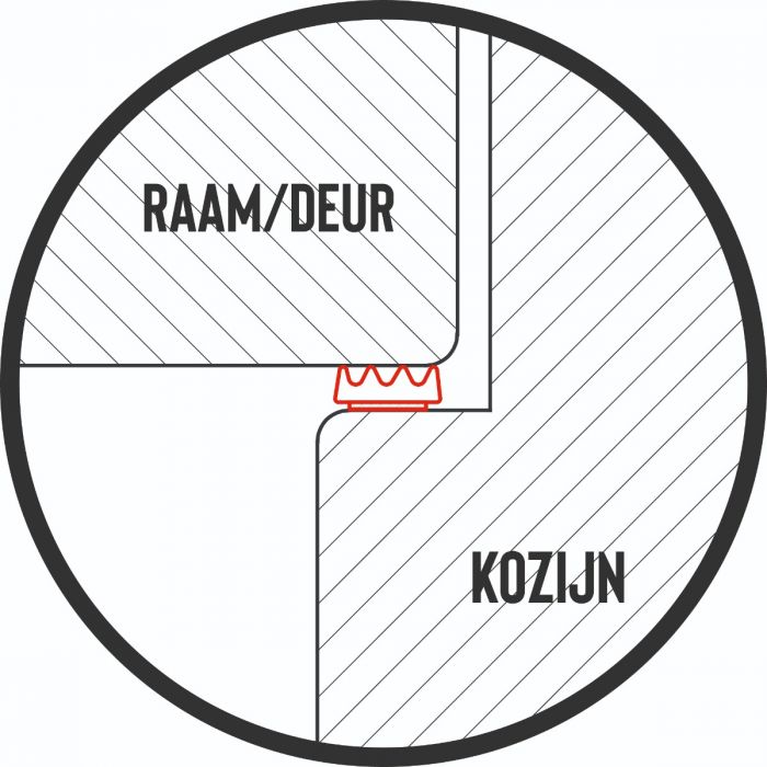 Maclean Zelfklevend Tochtband E - Profiel - Wit - 9mm x 4mm x 7,5m - Tochtstrip - TEKZEN