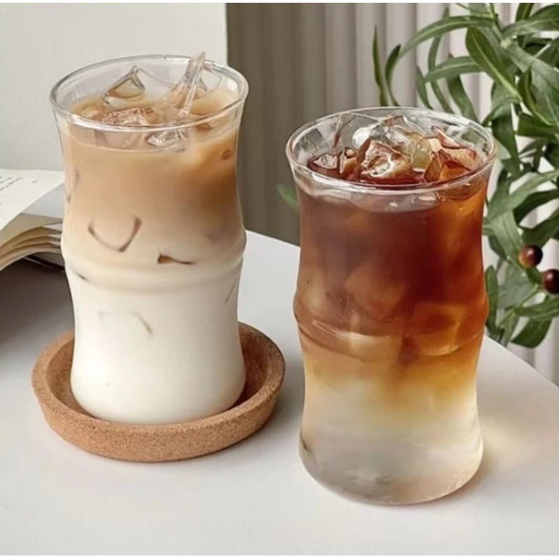 MONOO Glazen met Golvende Wanden - 2 Stuks - 415ml - TEKZEN