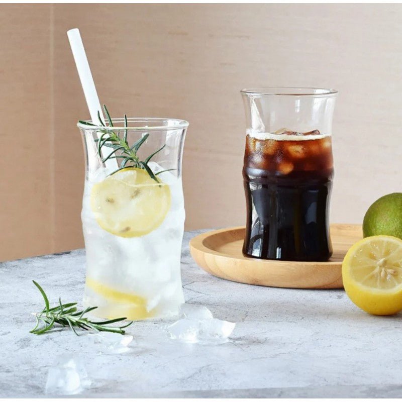 MONOO Glazen met Golvende Wanden - 2 Stuks - 415ml - TEKZEN