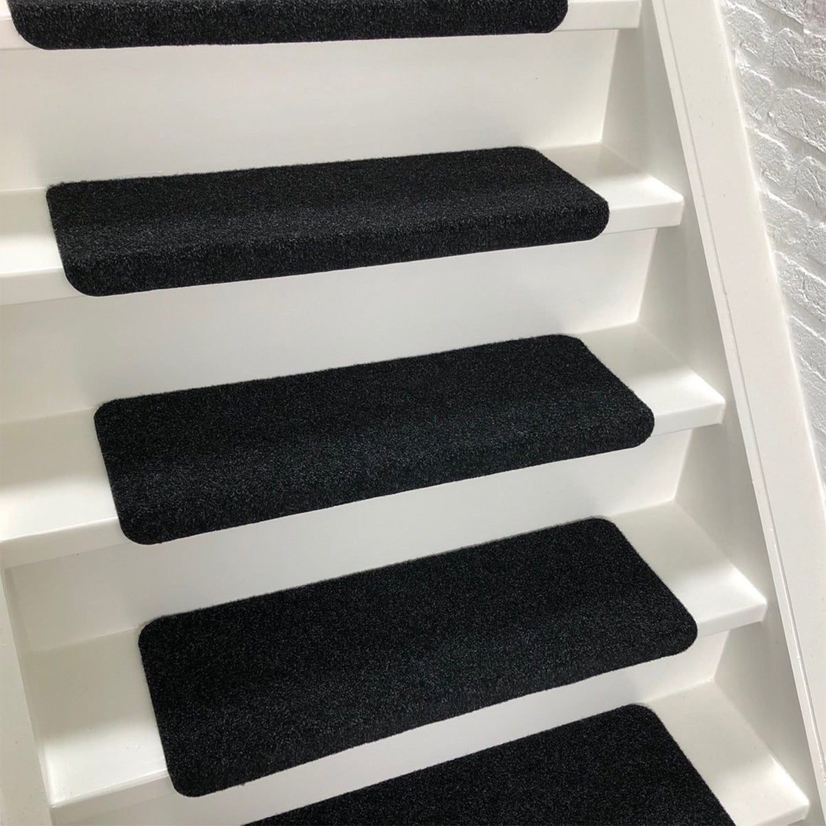 MONOO Naaldvilt Trapmatten Set Recht - Antraciet - 15 Stuks - 65x22x3,5cm - Zelfklevende Trapmat voor Trap - TEKZEN