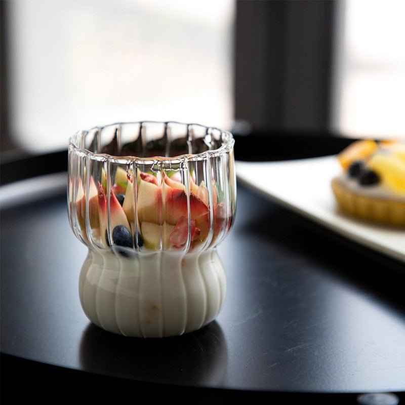 MONOO Ribbelglas - 2 Stuks - 260ml - TEKZEN