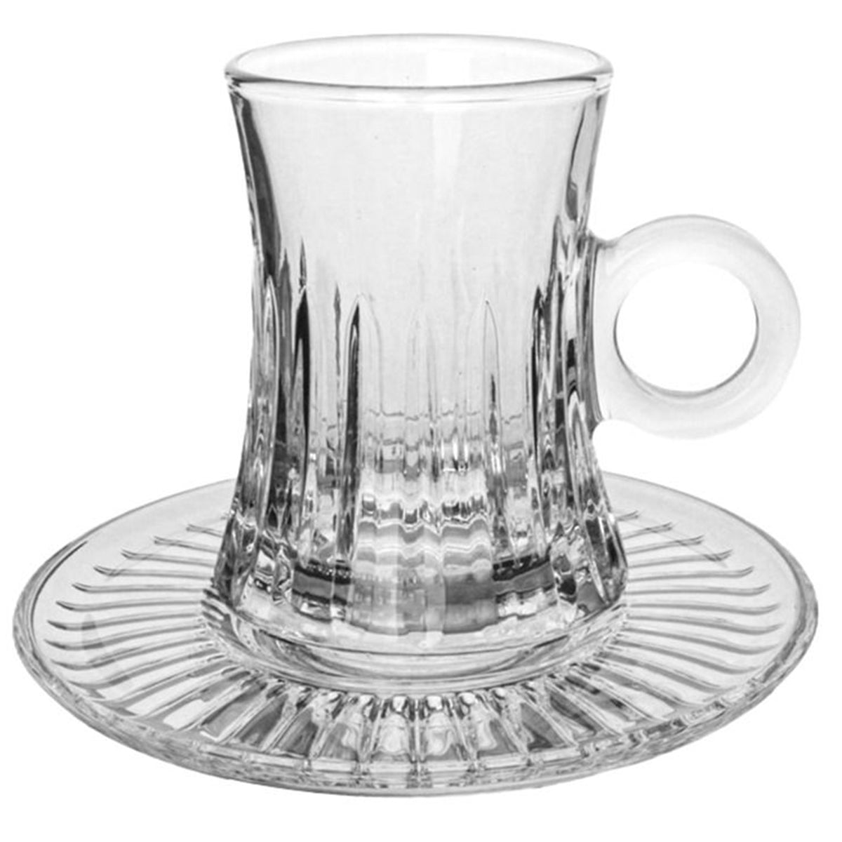 MONOO Turkse Theeglazen met Schoteltje - Set van 12 - 125ml - TEKZEN