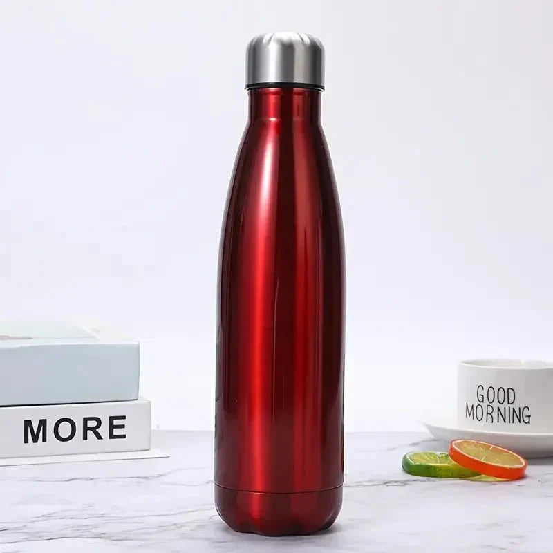 MONOO Waterfles - 500ml - Rood - Drinkfles - BPA Vrij - RVS - TEKZEN