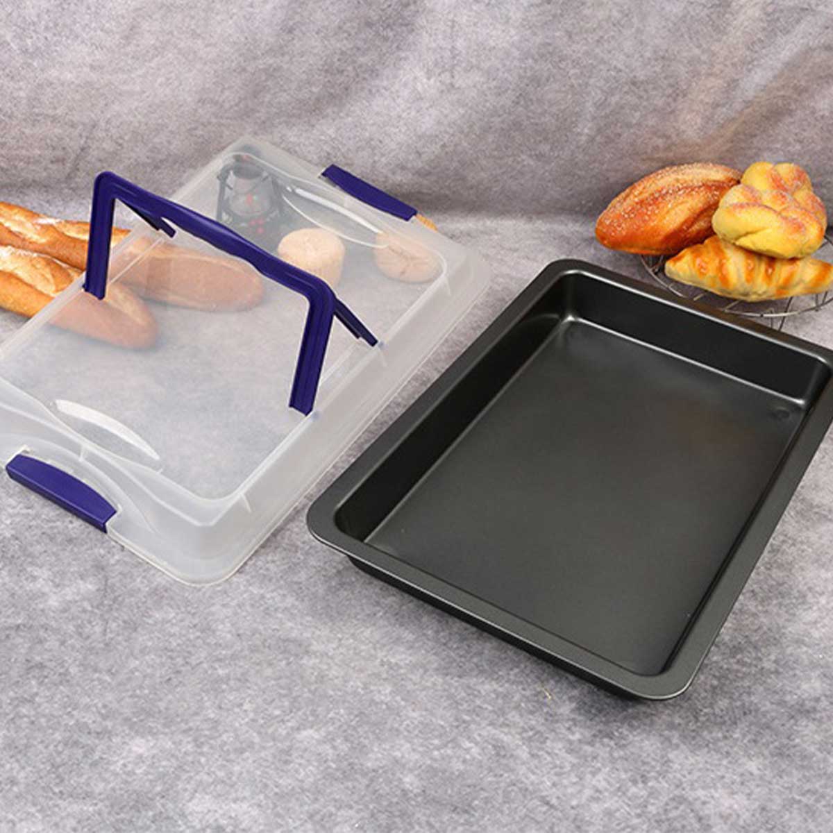 Platinum Bak - en Ovenschaal met Deksel – 36 cm – Draagbaar & Hygiënisch - TEKZEN