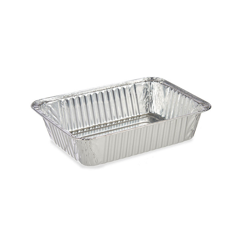 Kinvara Aluminiumbakje - Set van 4 - 21,5x15,5x4,5cm - Kapsalon Bakje - Prep Meal - Take Away - Wegwerp Aluminium Bakjes