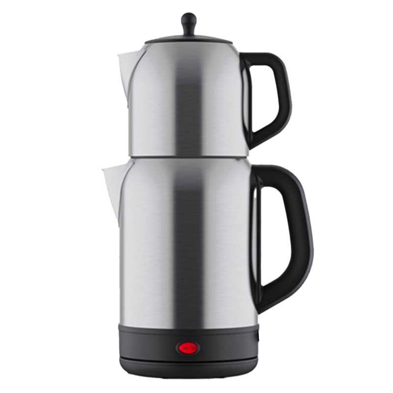 Teffo Elektrische Theepot - Zilver - RVS - 1L + 1.7L - 360° Basis - 2200W - TEKZEN