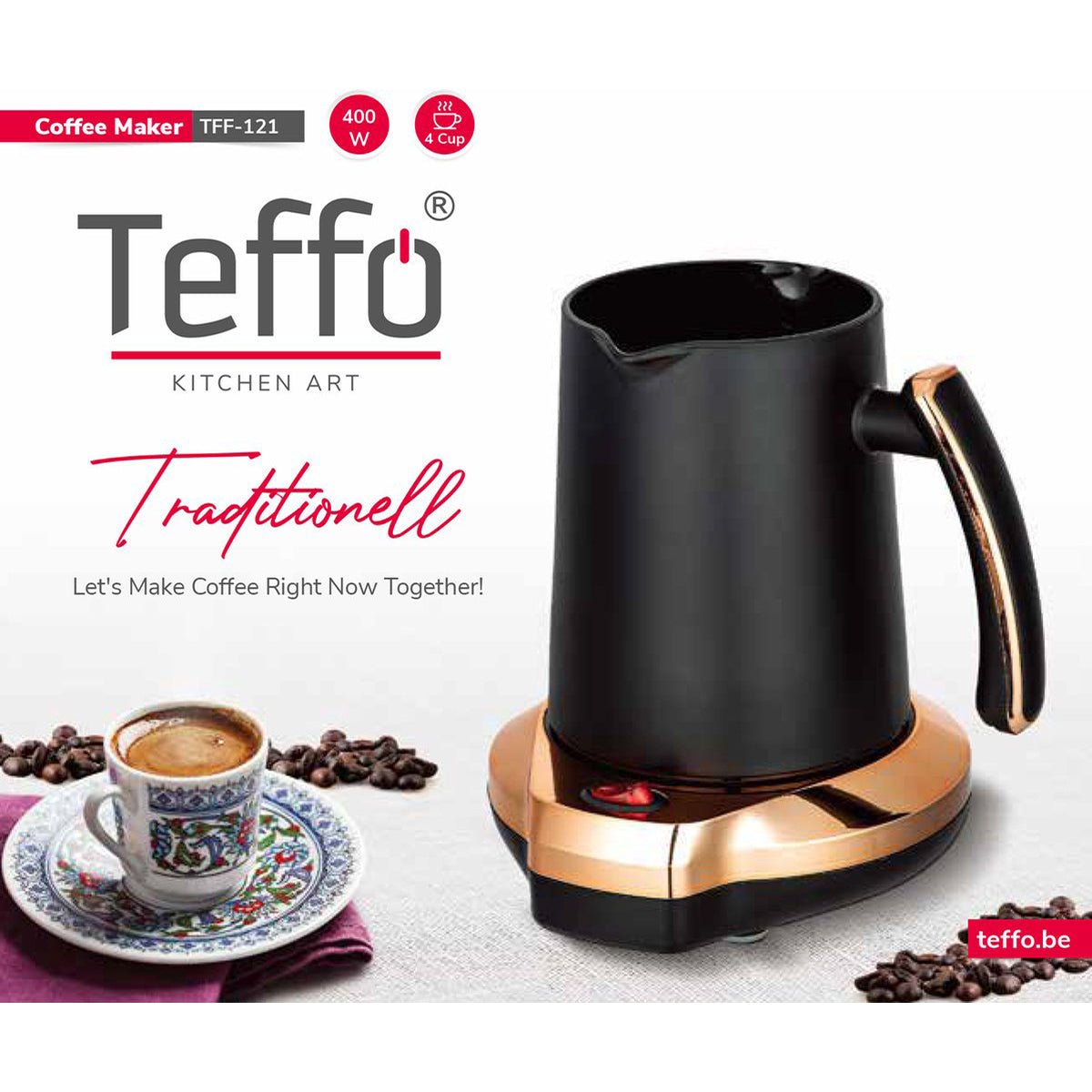 Teffo Elektrische Turkse Koffieapparaat - Electric Turkish Coffee Maker - Türk Kahvesi - TEKZEN