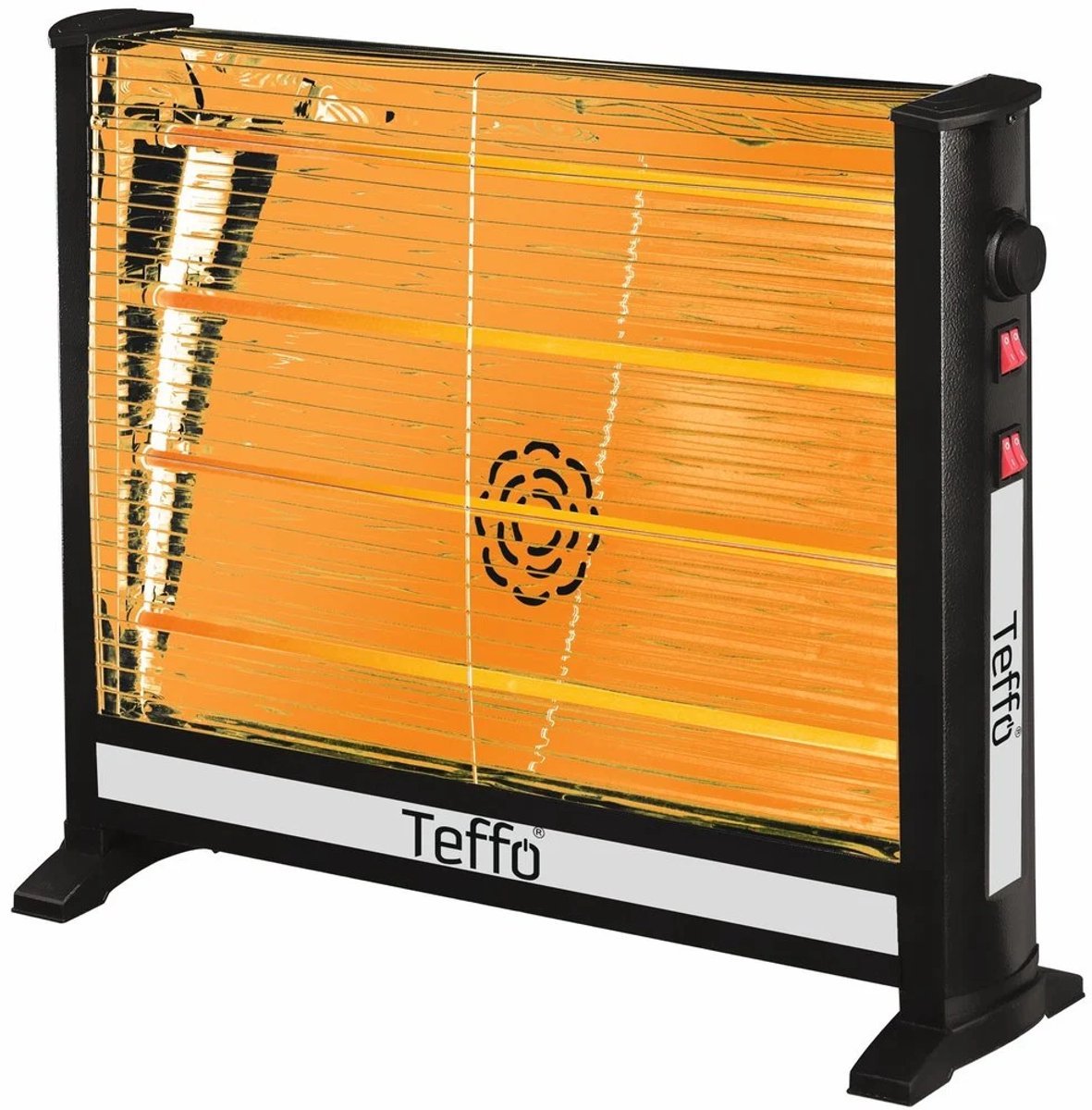 Teffo Quartz Infrarood Kachel - 2200W - Zwart - Ventilatorkachel - Elektrische Kachel - TEKZEN