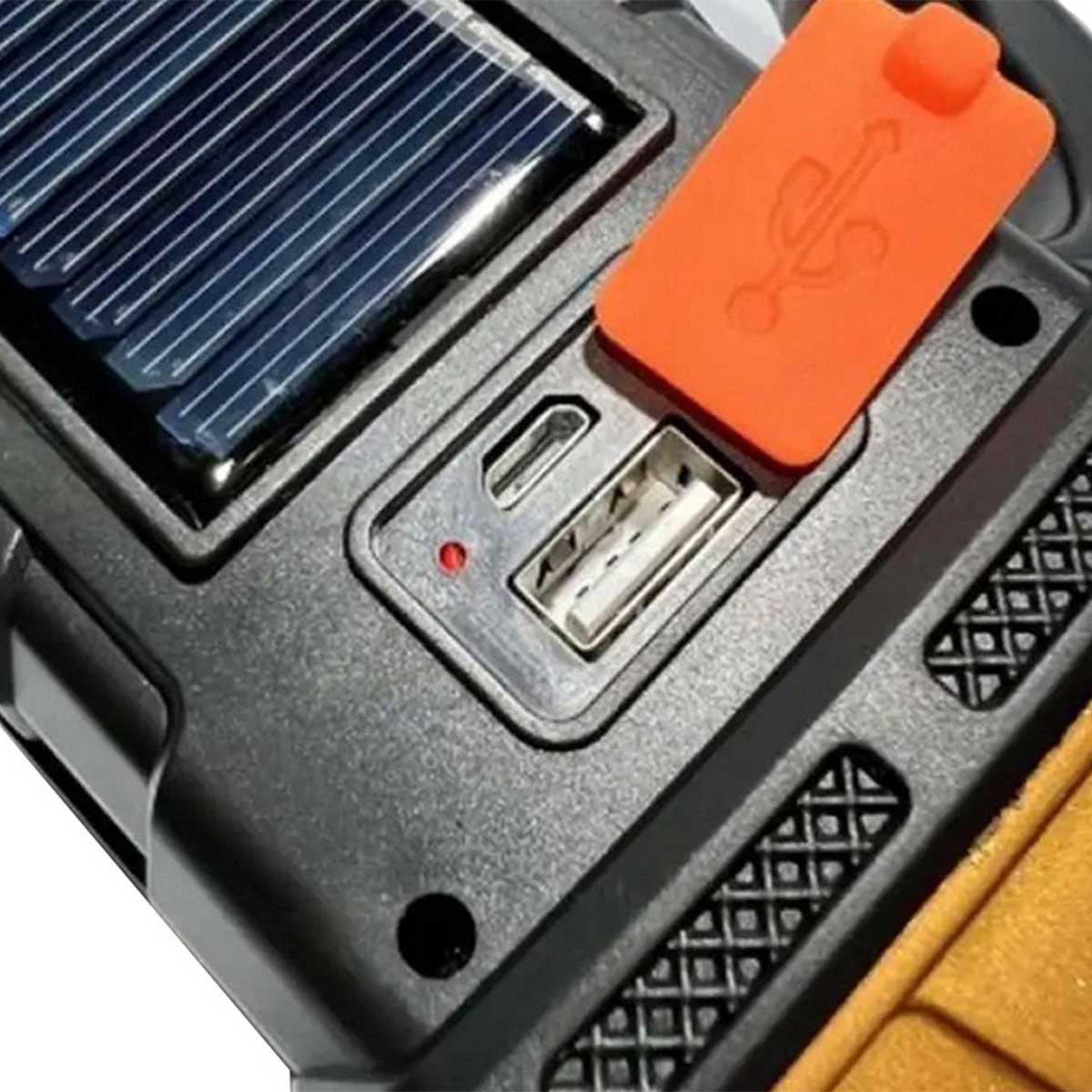 Verk Group Dubbele Schijnwerper – USB & Solar Oplaadbaar – 2x COB LED – Powerbank & Noodlamp - TEKZEN