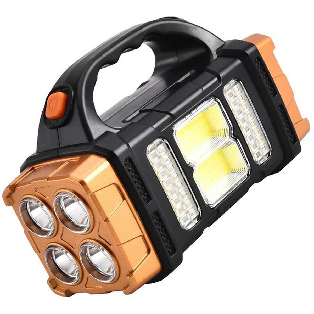 Verk Group Dubbele Schijnwerper – USB & Solar Oplaadbaar – 2x COB LED – Powerbank & Noodlamp - TEKZEN