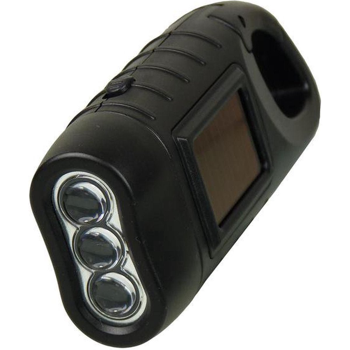 Verk Group Zonne - en Dynamo - zaklamp met 3 LED’s – Handmatig en Zonne - energie Aangedreven - Zwart - TEKZEN