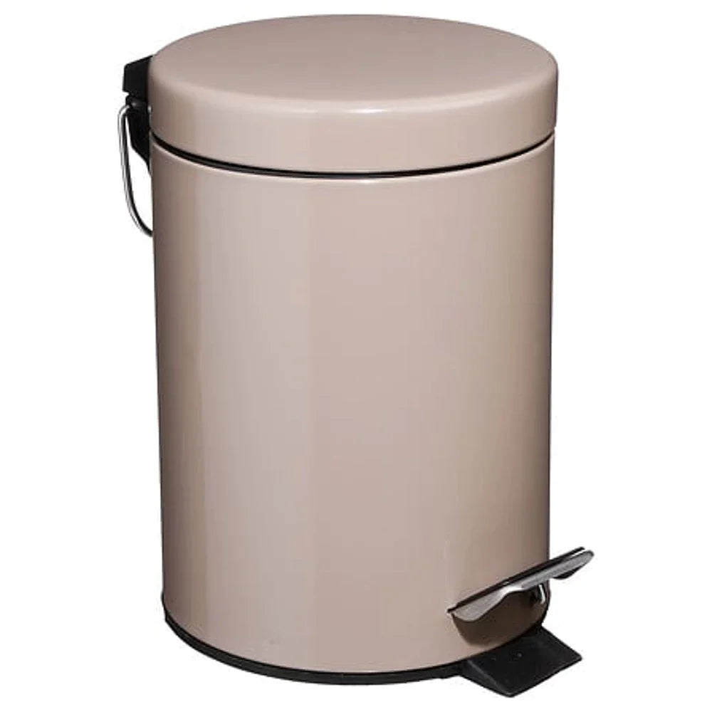 5Five Prullenbak - Kleine Pedaalemmer - Taupe - 3L - Badkamer/Toilet