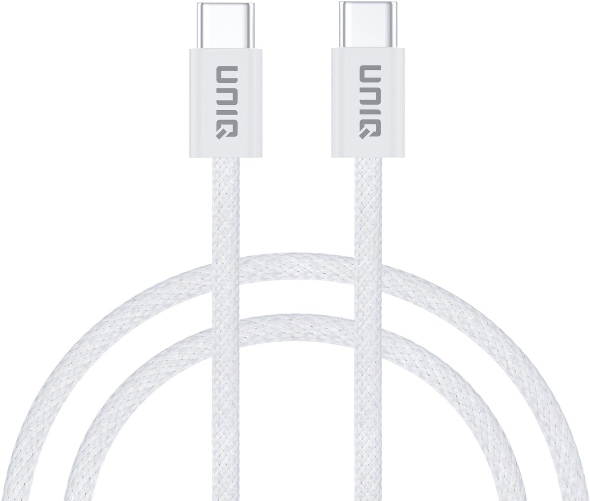 UNIQ USB-C naar USB-C Kabel - 100cm - 60W - Snelle Oplaadkabel - Wit