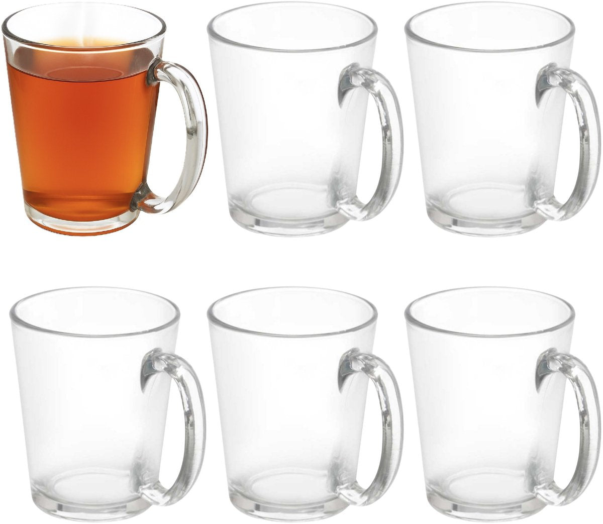 Vivalto Theeglazen - 250ml - Set van 6 - Koffieglazen - Theeglas - Cappuccino glazen - Latte macchiato glazen