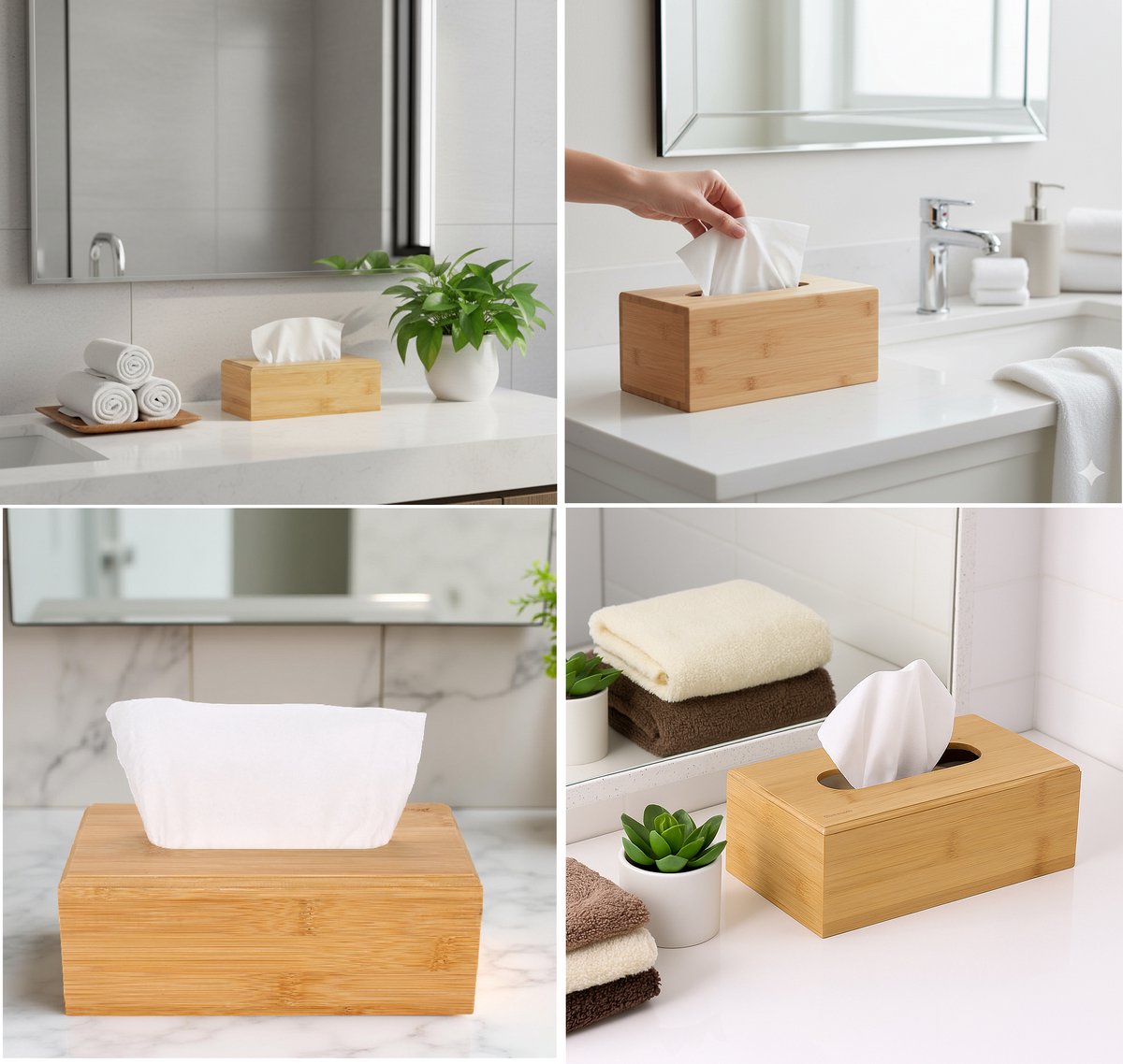 Cheffinger Tissue Box - Bamboe - Tissue Doos - Tissuehouder