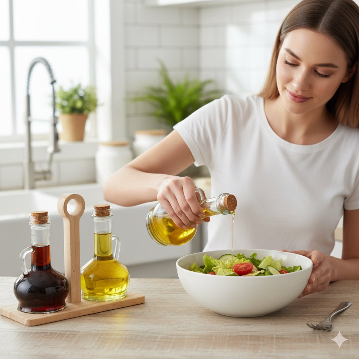 Cheffinger Olie- en Azijn Set Incl. Houder - Bamboe