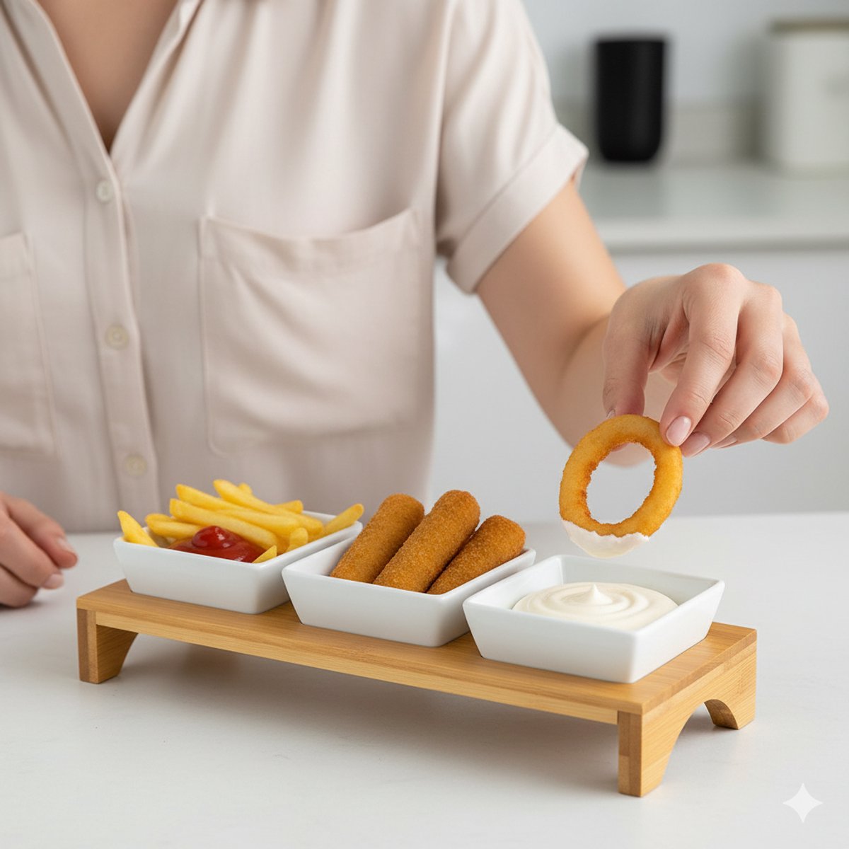 Cheffinger Snackschalen Set - 4-delig - Bamboe