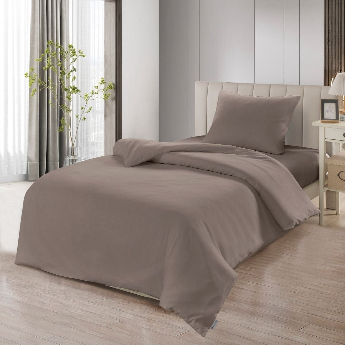 Lavella Sade Dekbedovertrek Set 3-delig - Bruin - 140x200cm