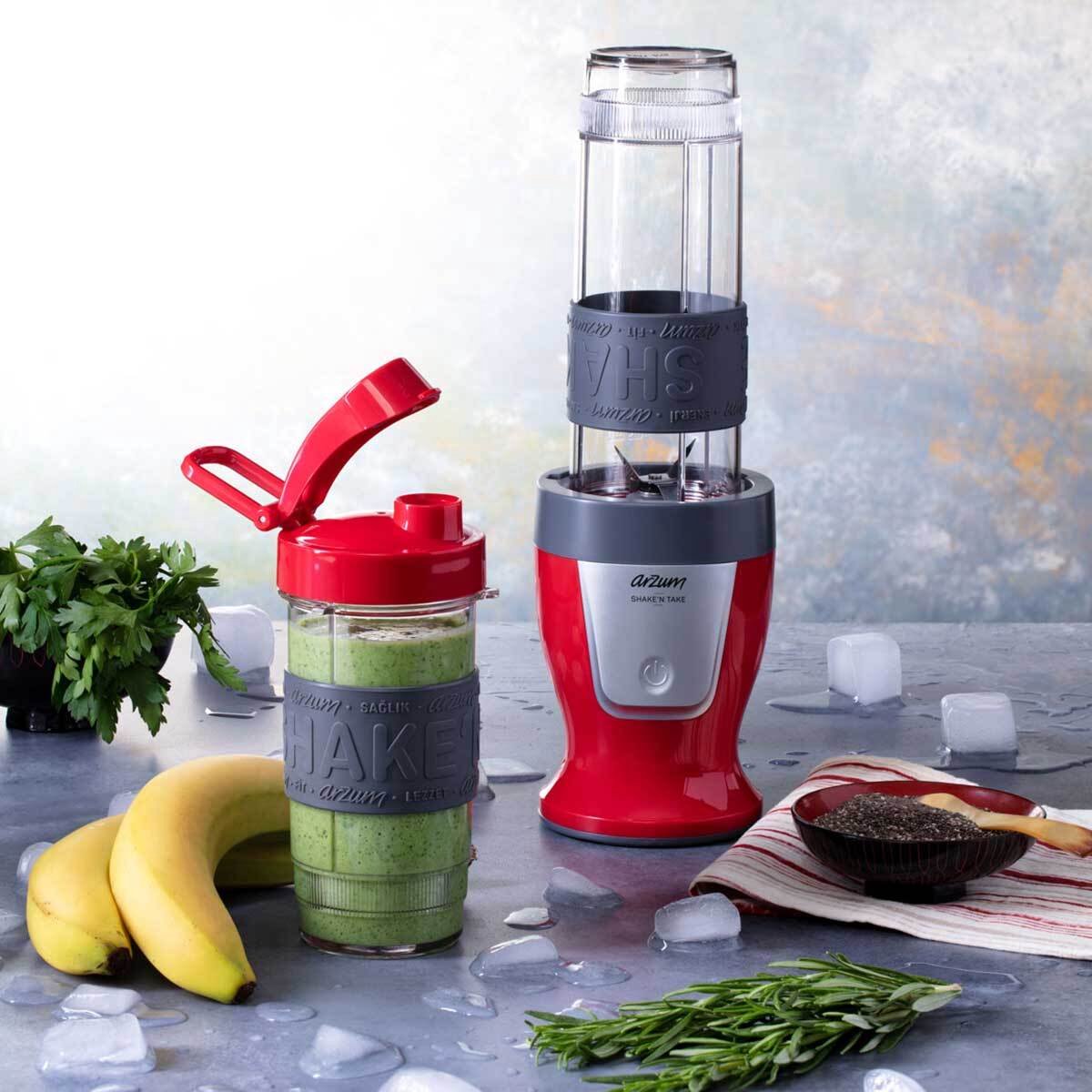 Arzum Shake'n Take Blender AR1032-0300 | Rood - Mini blender - 300W
