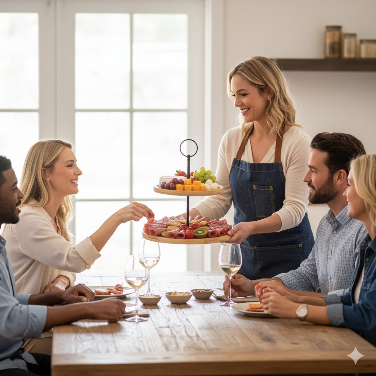 Cheffinger Etagère - 2-laags - Bamboe - Fruit - Serveerschaal - High-Tea