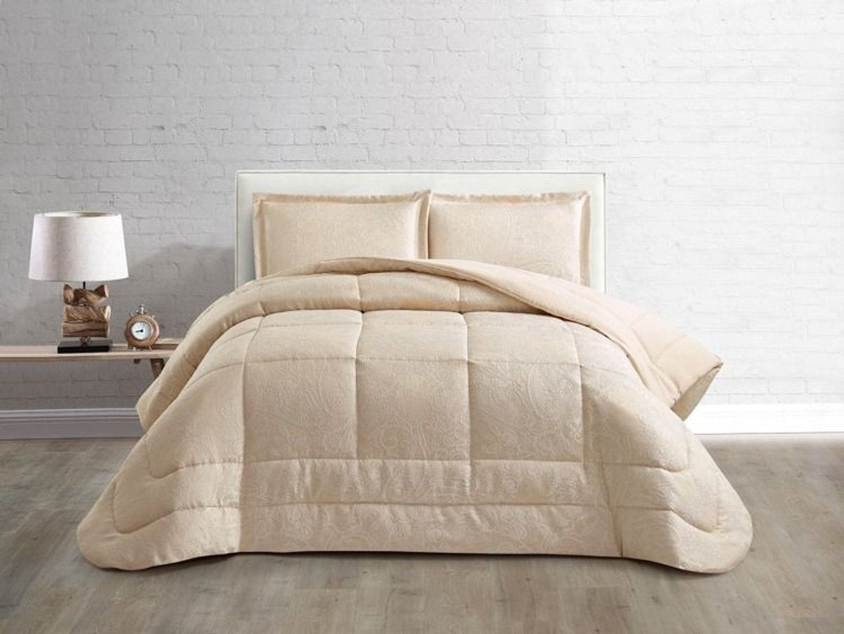 Lavella Hande Bedsprei Set 3-delig - Beige - 260x240cm